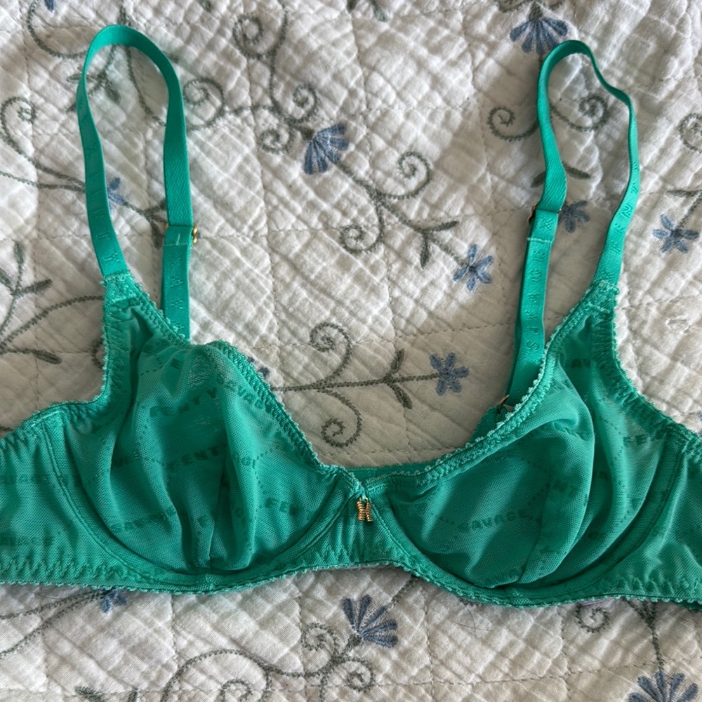 Lace Underwire Bra in Teal 32A #059